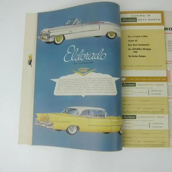 Vintage FORTUNE Magazine March 1956 General Motors, Ford, Cadillac, Buick  Ads - Picture 5 of 16